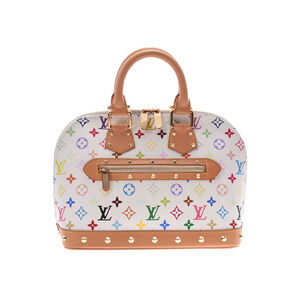 Louis Vuitton Multicolore Multicolor Alma White Leather Handbag